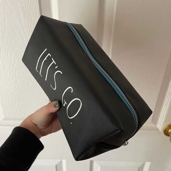 RAE DUNN “Let’s Go” Makeup/Toiletries Bag - Picture 2 of 7